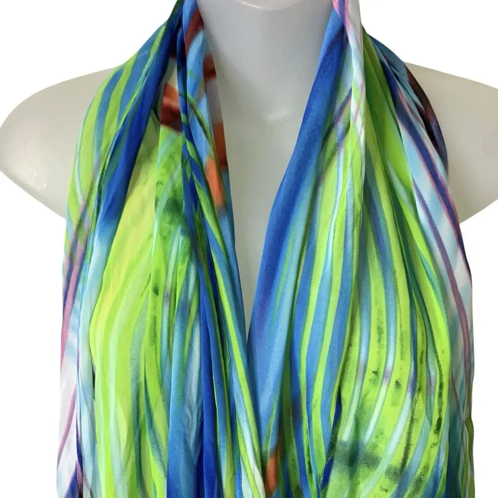 Chico’s Scarf Wrap Leaf Print 18